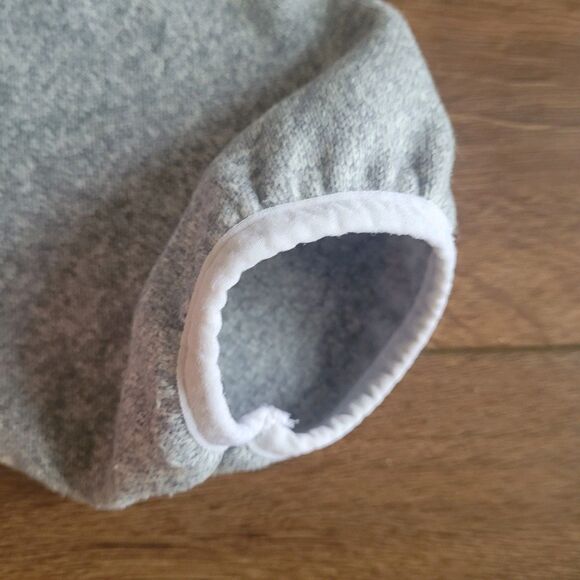 Victorias Secret Pink Sweater Small Knit Crop Gray 1/2 Zip Cinch Waist - Picture 8 of 15